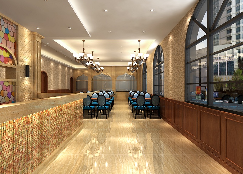 依峰聚友清真餐厅- 快餐店 - 餐饮设计,专业餐厅装饰设计, 空间设计